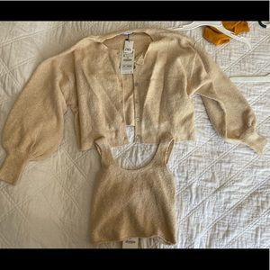 Cardigan and Crop top set